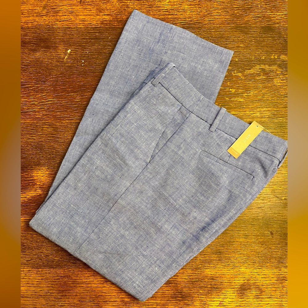 J. Crew Cropped Linen Pants